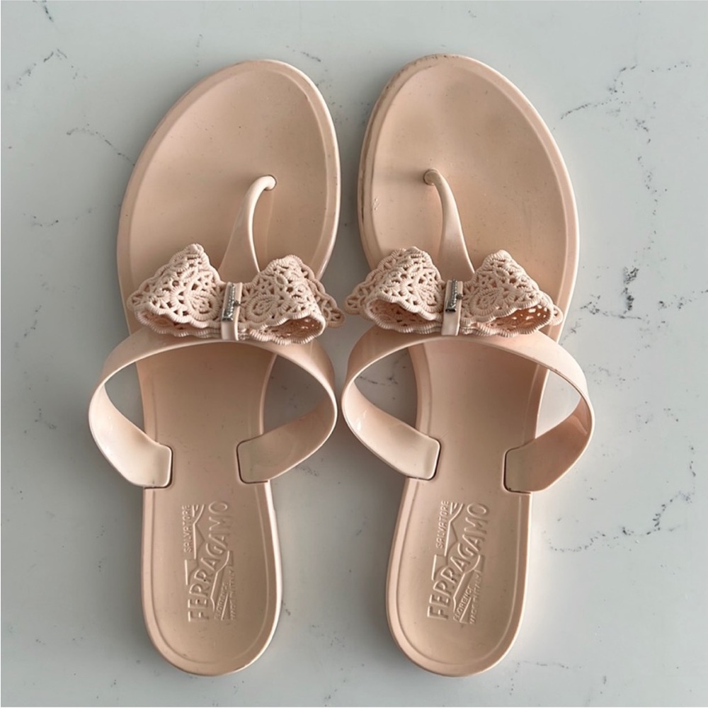 Ferragamo Jelly Bow Sandals